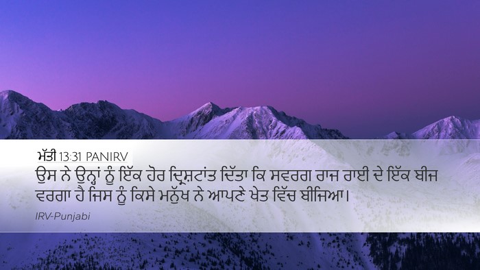 ਮੱਤੀ 13:31 PANIRV Bible Verse Image