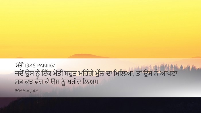 ਮੱਤੀ 13:46 PANIRV Desktop Wallpaper - ਜਦੋਂ ਉਸ ਨੂੰ ਇੱਕ - Desktop Bible Verse Wallpaper