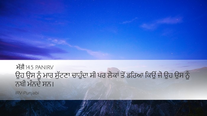 ਮੱਤੀ 14:5 PANIRV Bible Verse Image