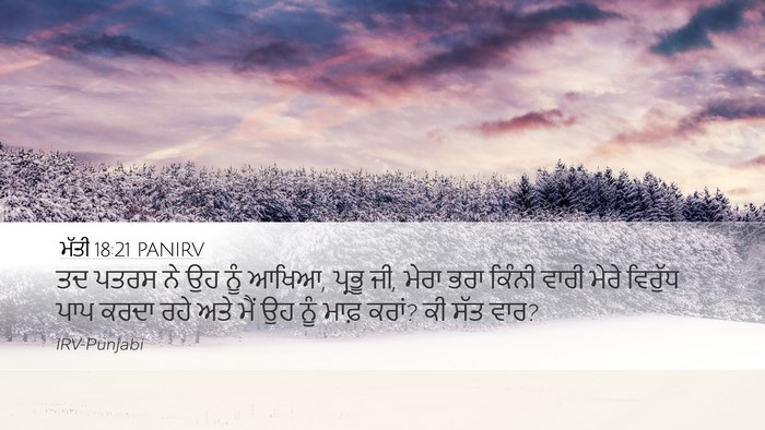 ਮੱਤੀ 18:21 PANIRV Bible Verse Image