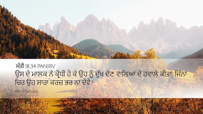 ਮੱਤੀ 18:34 PANIRV Bible Verse Image