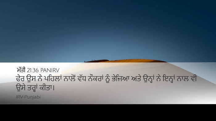 ਮੱਤੀ 21:36 PANIRV Bible Verse Image