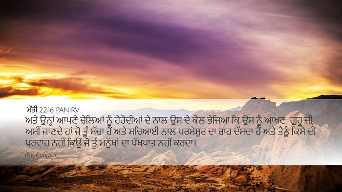 ਮੱਤੀ 22:16 PANIRV Bible Verse Image