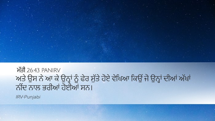 ਮੱਤੀ 26:43 PANIRV Bible Verse Image