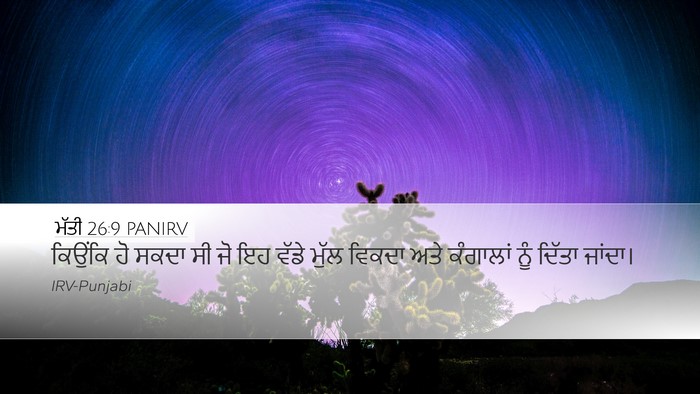 ਮੱਤੀ 26:9 PANIRV Desktop Wallpaper - ਕਿਉਂਕਿ ਹੋ ਸਕਦਾ ਸੀ - Desktop Bible Verse Wallpaper