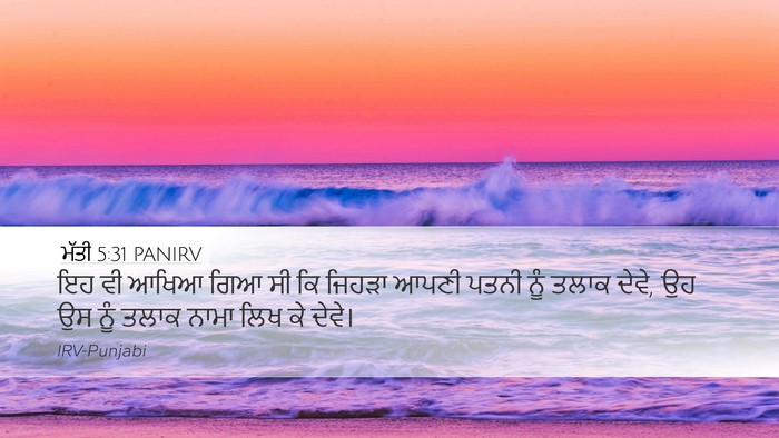 ਮੱਤੀ 5:31 PANIRV Bible Verse Image