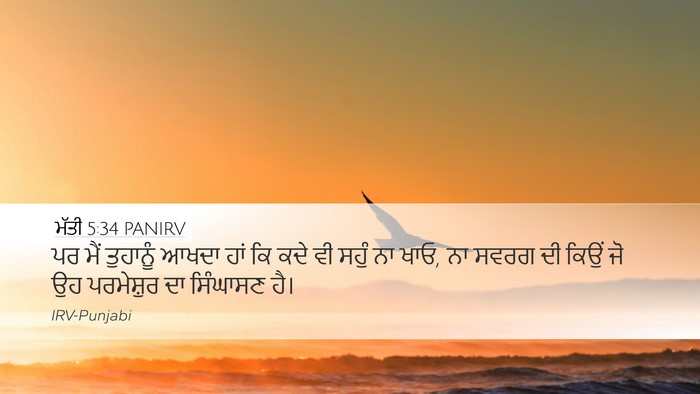 ਮੱਤੀ 5:34 PANIRV Bible Verse Image