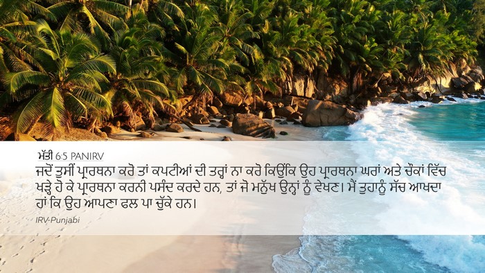ਮੱਤੀ 6:5 PANIRV Bible Verse Image