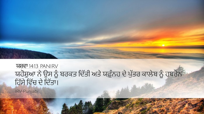 ਯਸ਼ਵਾ 14:13 PANIRV Bible Verse Image