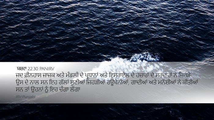 ਯਸ਼ਵਾ 22:30 PANIRV Desktop Wallpaper - ਜਦ ਫ਼ੀਨਹਾਸ ਜਾਜਕ - Desktop Bible Verse Wallpaper