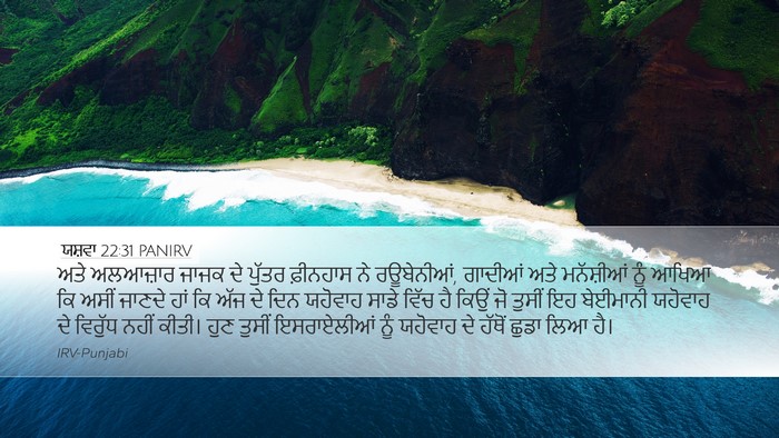 ਯਸ਼ਵਾ 22:31 PANIRV Bible Verse Image