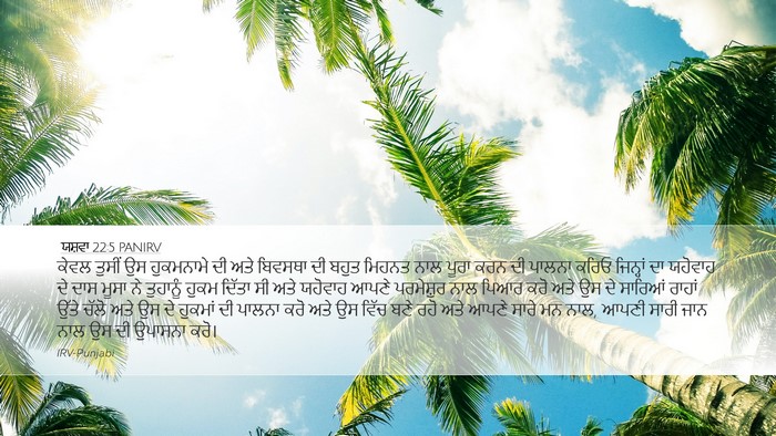 ਯਸ਼ਵਾ 22:5 PANIRV Desktop Wallpaper - ਕੇਵਲ ਤੁਸੀਂ ਉਸ - Desktop Bible Verse Wallpaper