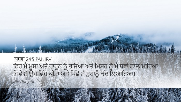 ਯਸ਼ਵਾ 24:5 PANIRV Desktop Wallpaper - ਫਿਰ ਮੈਂ ਮੂਸਾ ਅਤੇ - Desktop Bible Verse Wallpaper
