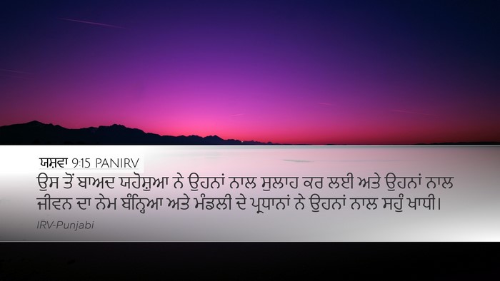 ਯਸ਼ਵਾ 9:15 PANIRV Bible Verse Image