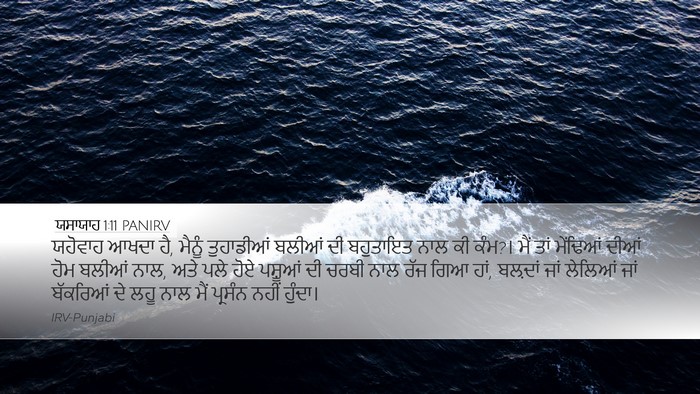 ਯਸਾਯਾਹ 1:11 PANIRV Bible Verse Image