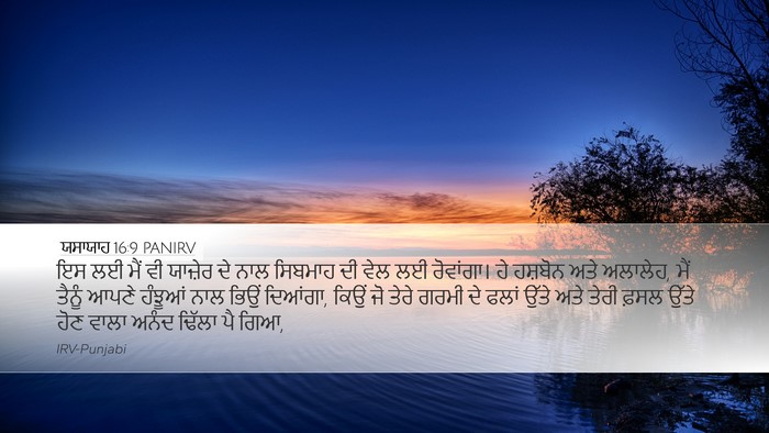 ਯਸਾਯਾਹ 16:9 PANIRV Bible Verse Image