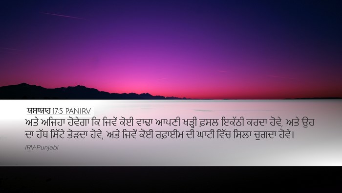 ਯਸਾਯਾਹ 17:5 PANIRV Bible Verse Image
