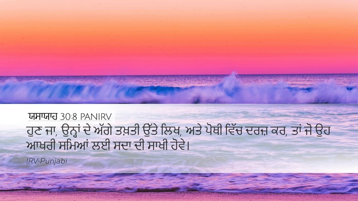 ਯਸਾਯਾਹ 30:8 PANIRV Bible Verse Image