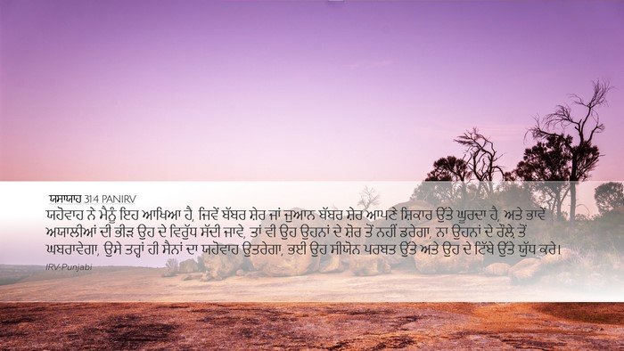 ਯਸਾਯਾਹ 31:4 PANIRV Bible Verse Image
