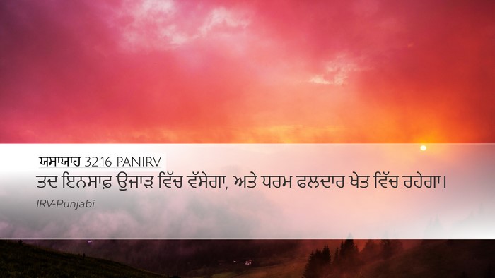 ਯਸਾਯਾਹ 32:16 PANIRV Bible Verse Image