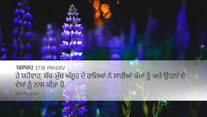 ਯਸਾਯਾਹ 37:18 PANIRV Desktop Wallpaper - ਹੇ ਯਹੋਵਾਹ, ਸੱਚ-ਮੁੱਚ - Desktop Bible Verse Wallpaper