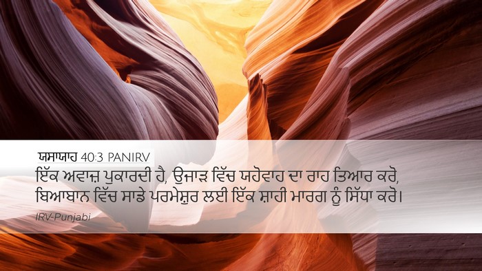 ਯਸਾਯਾਹ 40:3 PANIRV Bible Verse Image
