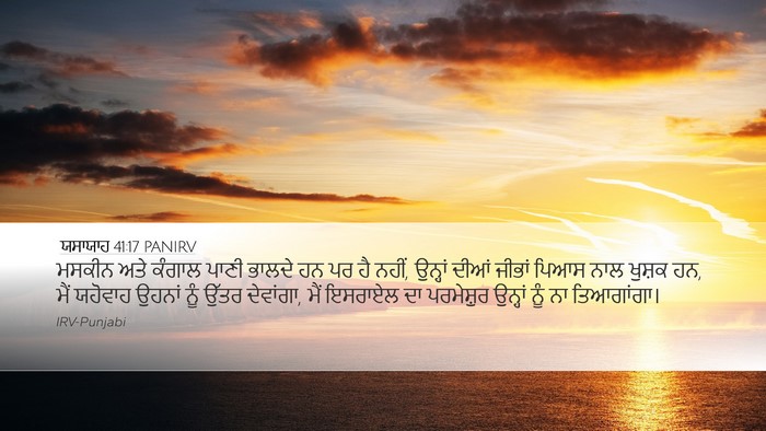ਯਸਾਯਾਹ 41:17 PANIRV Bible Verse Image