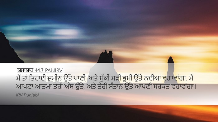 ਯਸਾਯਾਹ 44:3 PANIRV Bible Verse Image