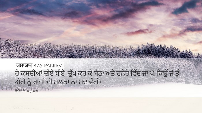 ਯਸਾਯਾਹ 47:5 PANIRV Bible Verse Image