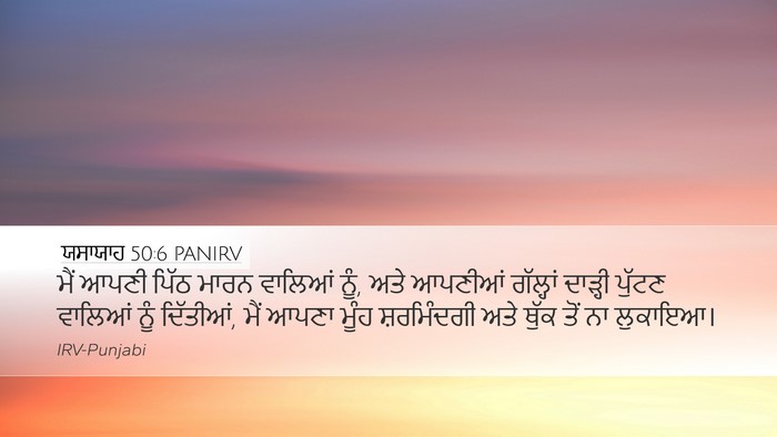 ਯਸਾਯਾਹ 50:6 PANIRV Bible Verse Image