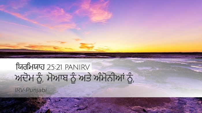 ਯਿਰਮਿਯਾਹ 25:21 PANIRV Bible Verse Image