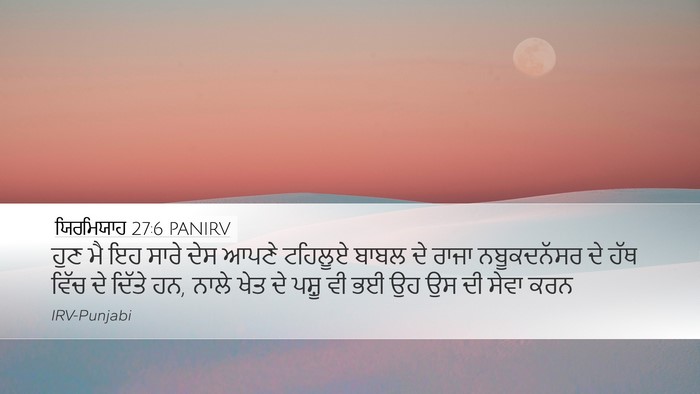 ਯਿਰਮਿਯਾਹ 27:6 PANIRV Bible Verse Image