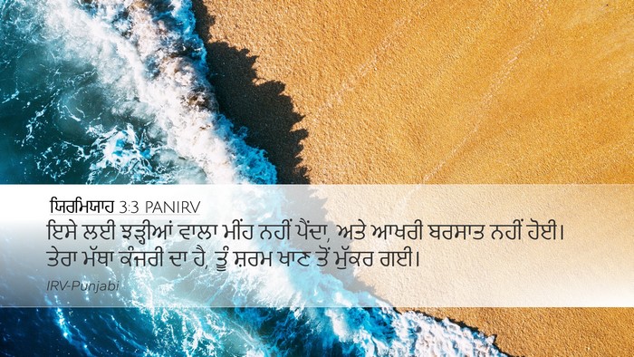 ਯਿਰਮਿਯਾਹ 3:3 PANIRV Desktop Wallpaper - ਇਸੇ ਲਈ ਝੜ੍ਹੀਆਂ - Desktop Bible Verse Wallpaper