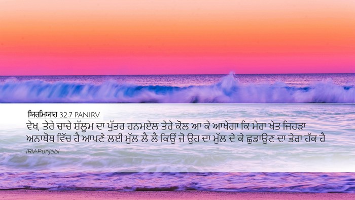 ਯਿਰਮਿਯਾਹ 32:7 PANIRV Bible Verse Image