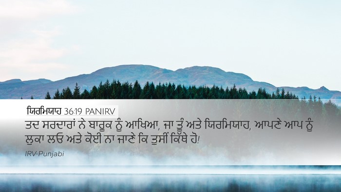 ਯਿਰਮਿਯਾਹ 36:19 PANIRV Bible Verse Image