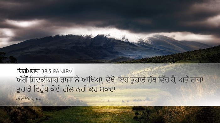 ਯਿਰਮਿਯਾਹ 38:5 PANIRV Bible Verse Image