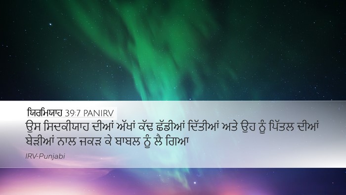 ਯਿਰਮਿਯਾਹ 39:7 PANIRV Bible Verse Image