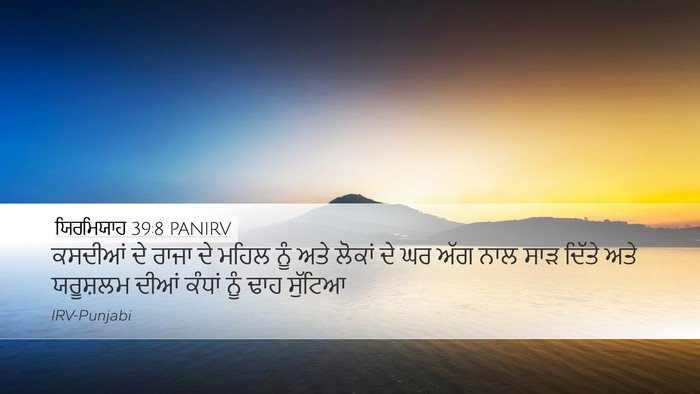 ਯਿਰਮਿਯਾਹ 39:8 PANIRV Bible Verse Image
