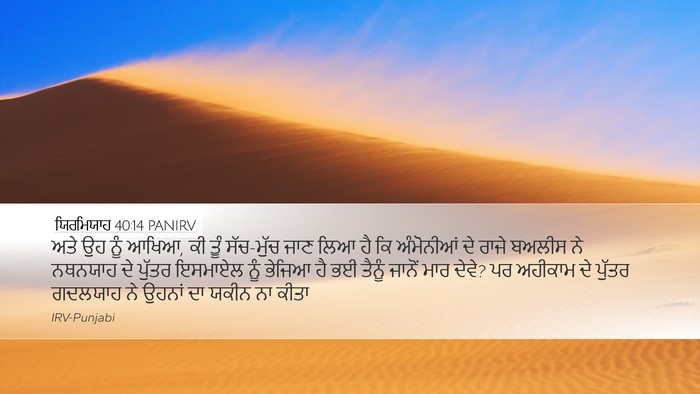 ਯਿਰਮਿਯਾਹ 40:14 PANIRV Bible Verse Image