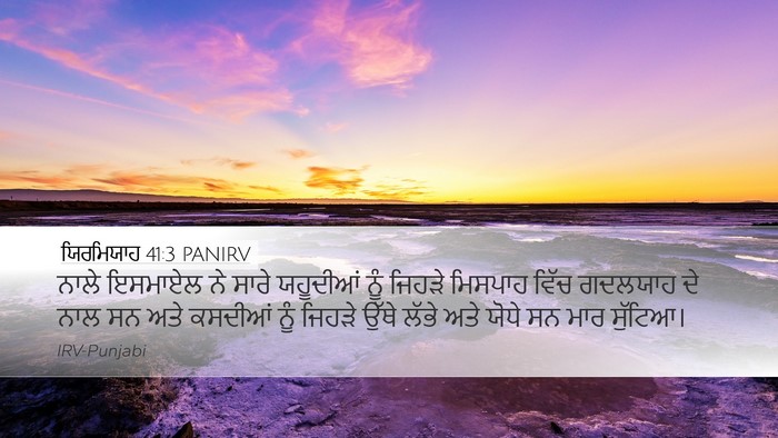 ਯਿਰਮਿਯਾਹ 41:3 PANIRV Desktop Wallpaper - ਨਾਲੇ ਇਸਮਾਏਲ ਨੇ - Desktop Bible Verse Wallpaper
