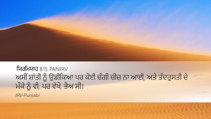ਯਿਰਮਿਯਾਹ 8:15 PANIRV Desktop Wallpaper - ਅਸੀਂ ਸ਼ਾਂਤੀ ਨੂੰ - Desktop Bible Verse Wallpaper