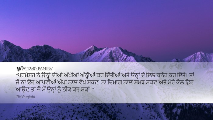 ਯੂਹੰਨਾ 12:40 PANIRV Bible Verse Image