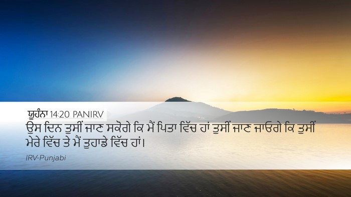 ਯੂਹੰਨਾ 14:20 PANIRV Bible Verse Image