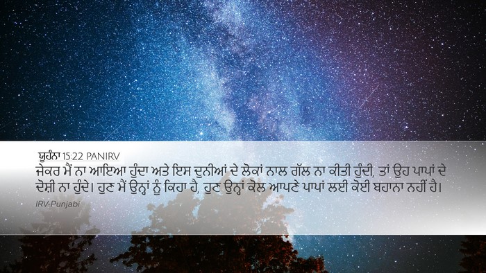 ਯੂਹੰਨਾ 15:22 PANIRV Bible Verse Image