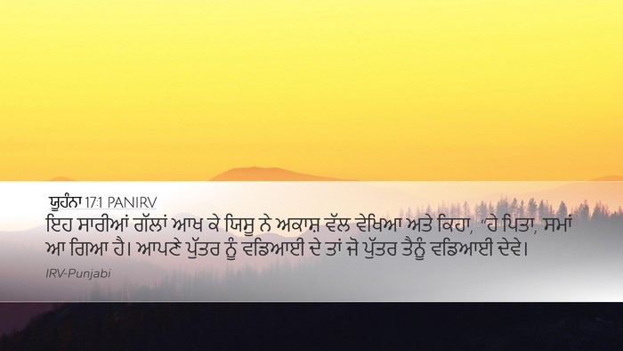 ਯੂਹੰਨਾ 17:1 PANIRV Bible Verse Image