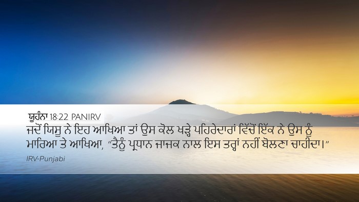 ਯੂਹੰਨਾ 18:22 PANIRV Bible Verse Image