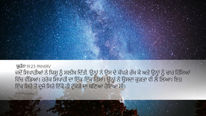 ਯੂਹੰਨਾ 19:23 PANIRV Bible Verse Image