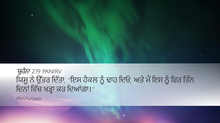 ਯੂਹੰਨਾ 2:19 PANIRV Bible Verse Image