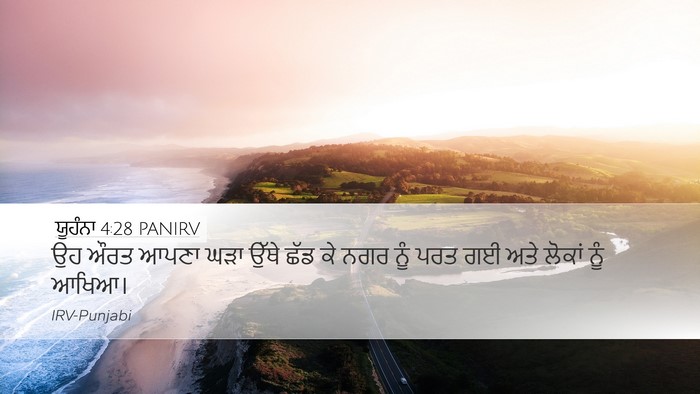 ਯੂਹੰਨਾ 4:28 PANIRV Bible Verse Image
