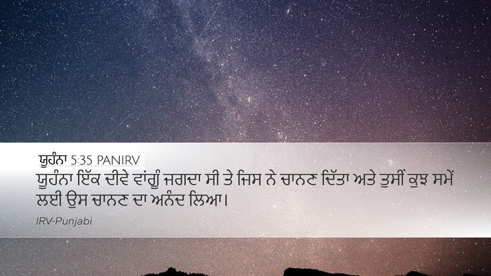 ਯੂਹੰਨਾ 5:35 PANIRV Bible Verse Image